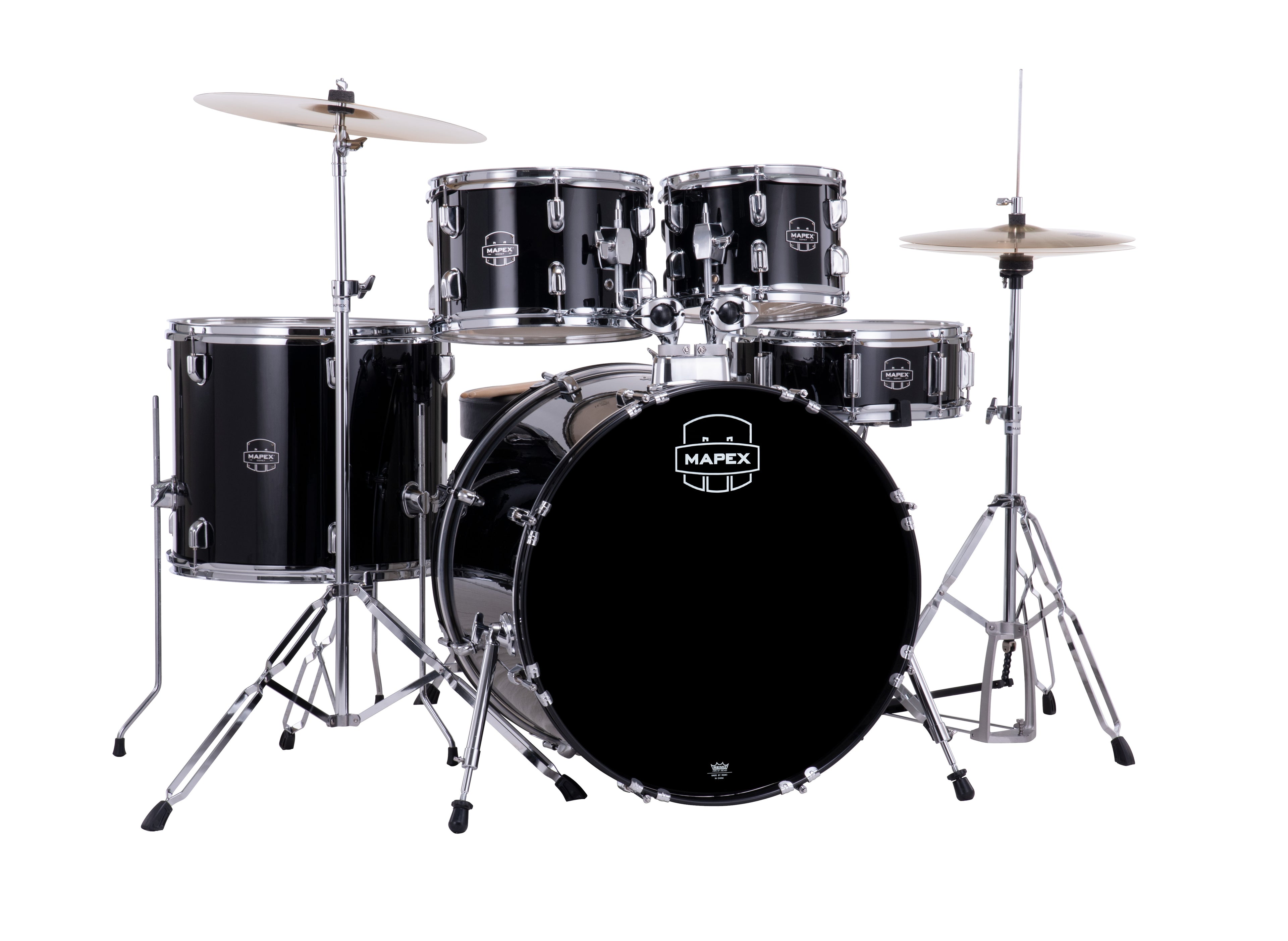 Mapex it Cm5294ftcdk comet rock 5 pezzi dark black con hardware e piatti