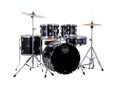 Mapex it Cm5844ftcdk comet junior 5 pezzi dark black con hardware e piatti