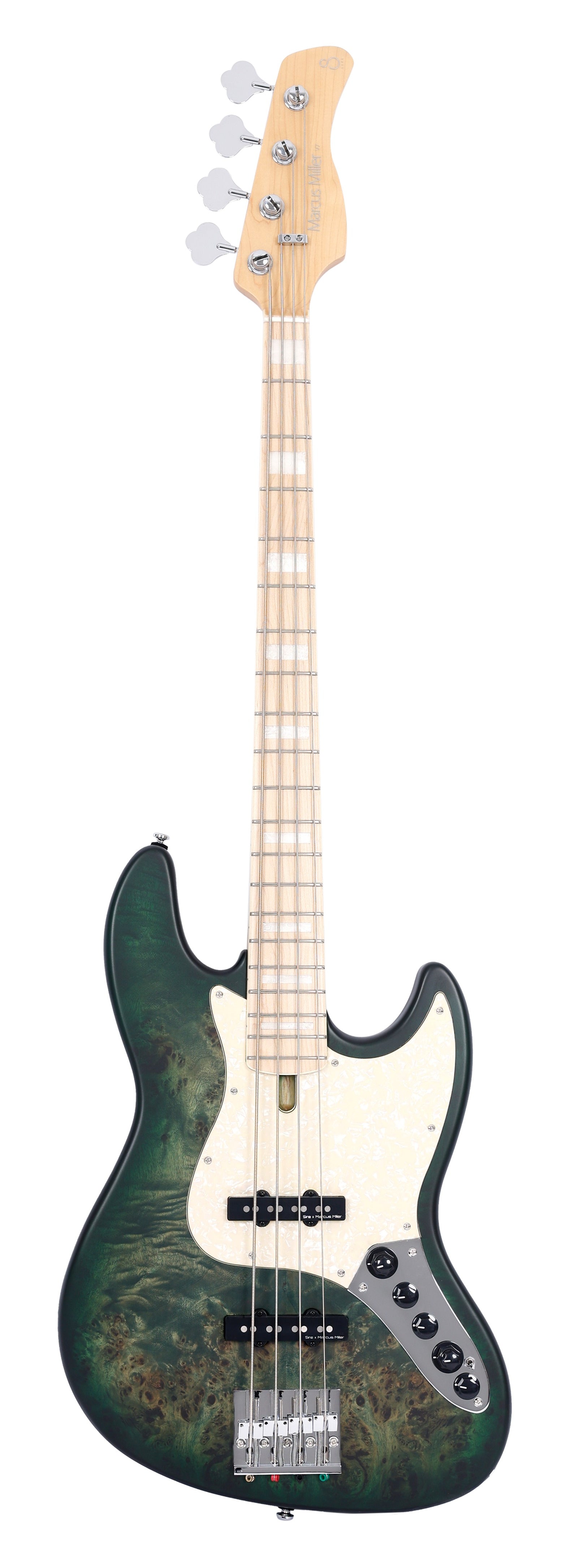 Marcus miller V7 swamp ash-4 reissue trans green satin