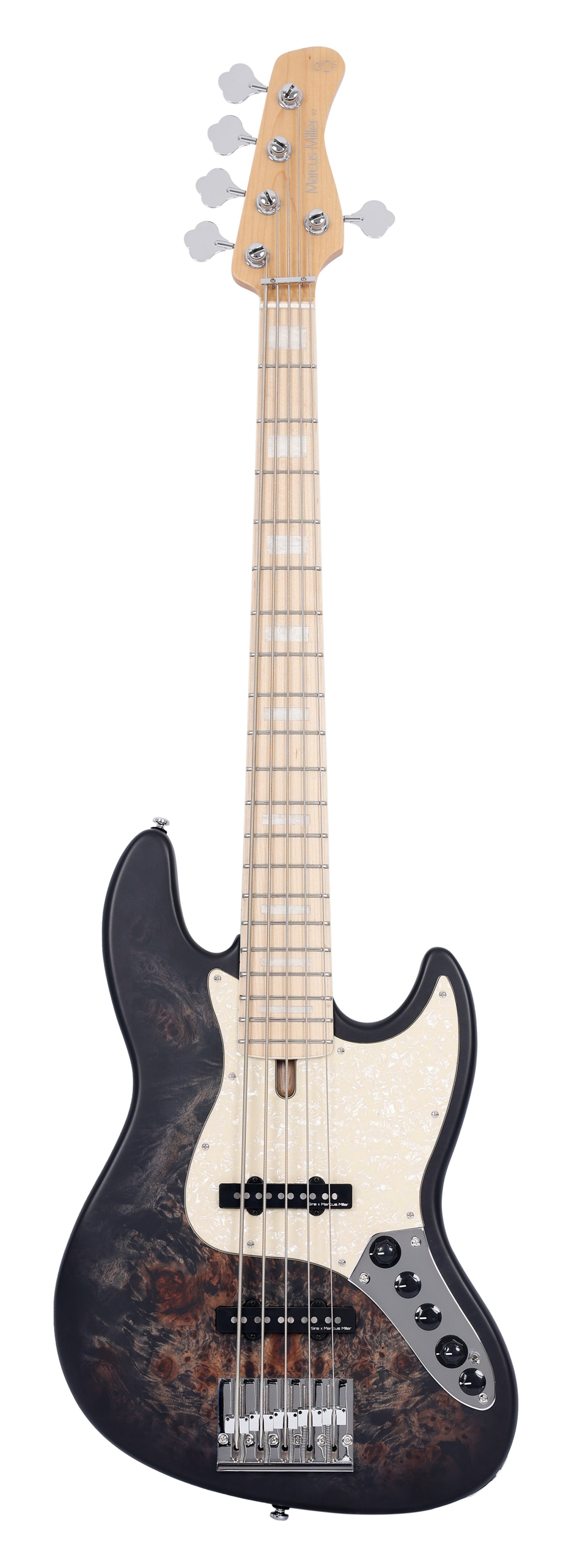 Marcus miller V7 swamp ash-5 reissue trans black satin