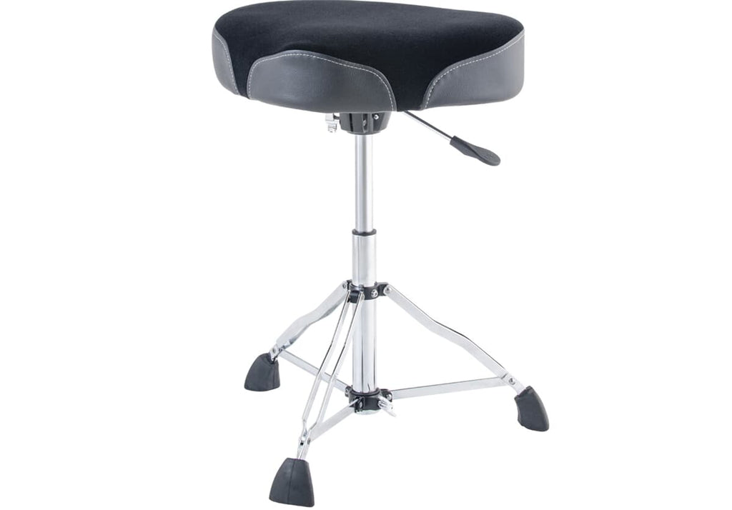 Dixon PSN-14HM - Hydraulic throne - Black/Grey fabric saddle seat - double braced