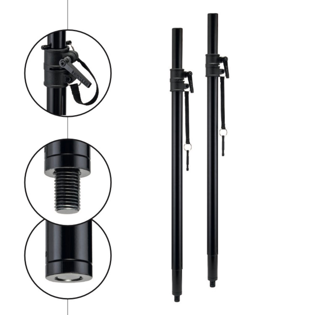 Hercules it HCSS-350BB Speaker Poles Subwoofer Pair