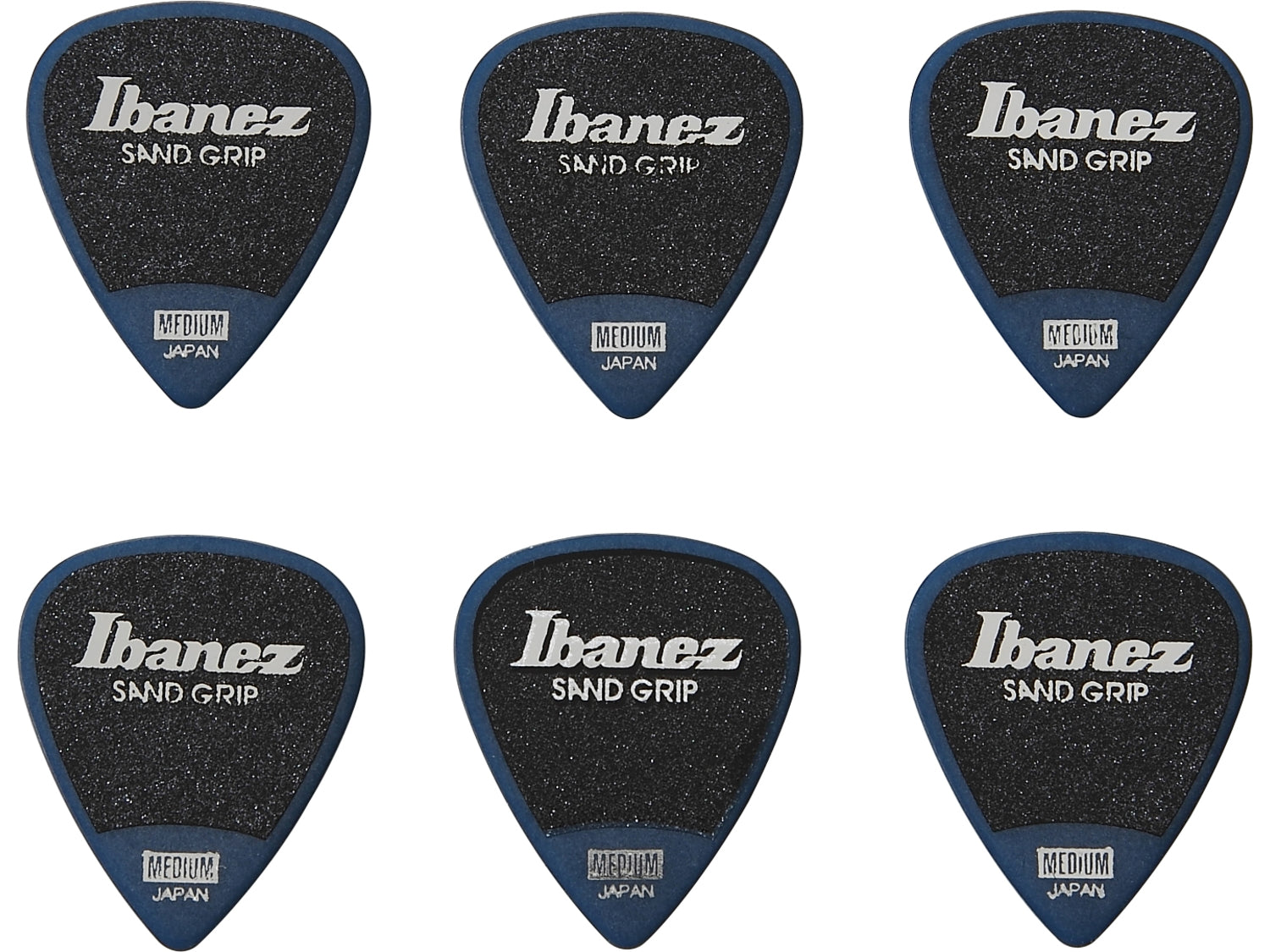 Ibanez Set 6 Plettri Dark Blue Sand Grip