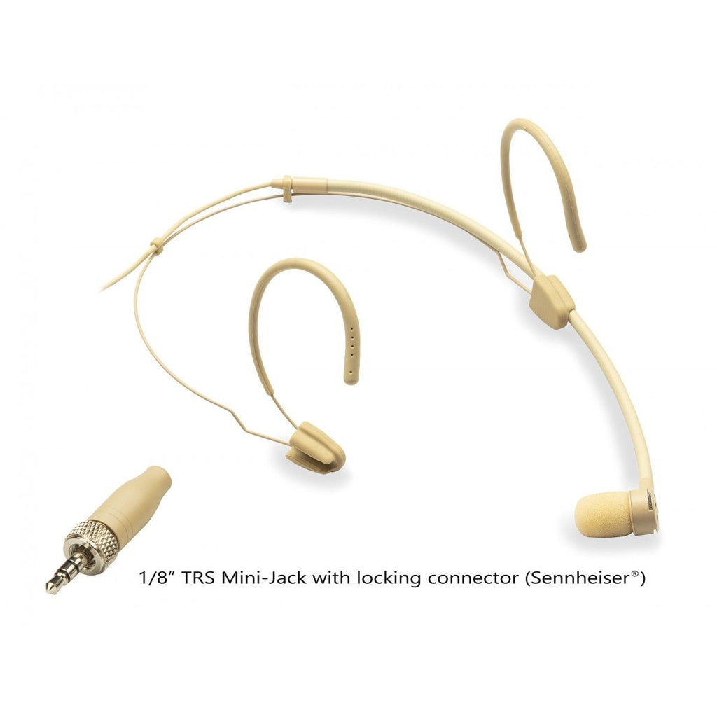 Soundsation Beige Headworn Cardioid Microphone 1/8" TRS Mini Jack