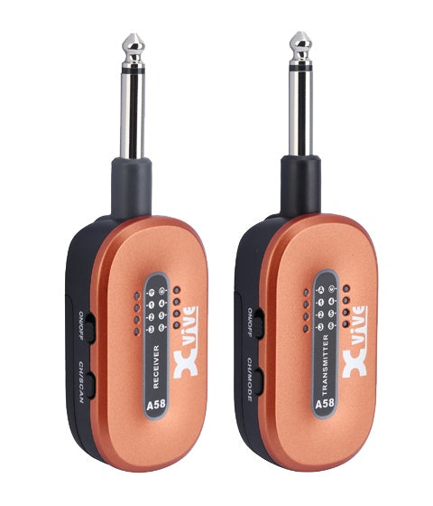 Xvive A58-Orange - Sistema wireless digitale per strumento