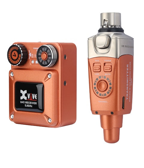Xvive U45-Orange IN-EAR MONITOR - Sistema monitor wireless digitale 5.8Ghz