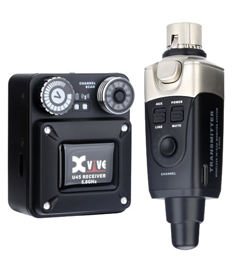 Xvive U45-BLK IN-EAR MONITOR - Sistema monitor wireless digitale 5.8Ghz