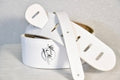 Your Music Tracolla 7 Cm In Cuoio Imbottita White Made In Italy No Logo