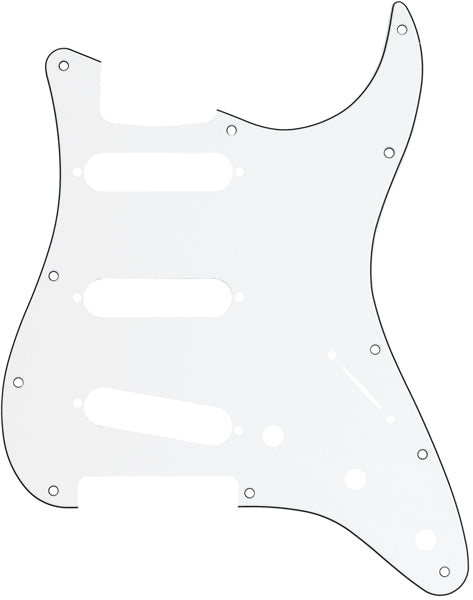 Fender 11 Hole Modern Style Stratocaster SSS Pickguard White 3Ply