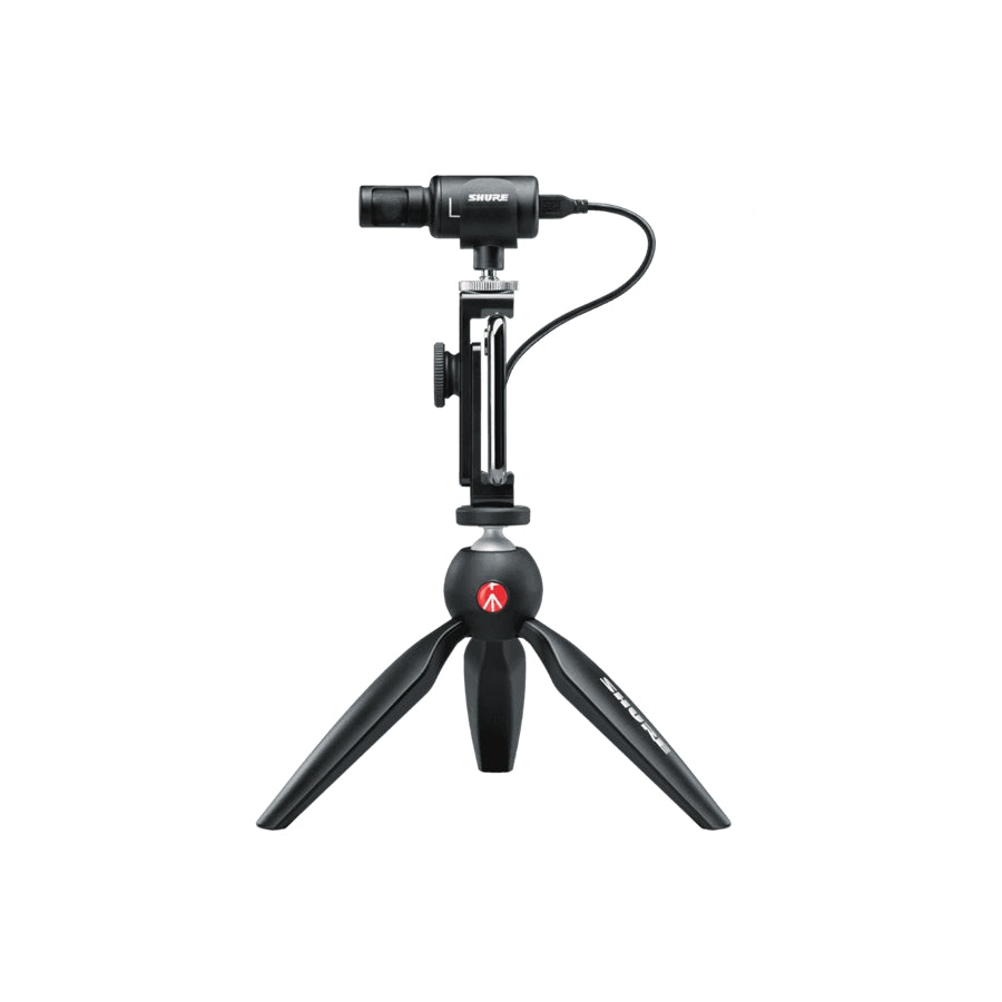 Shure MV88+ VIDKIT MV88+ mic kit, mini tripod, smartphone clamp