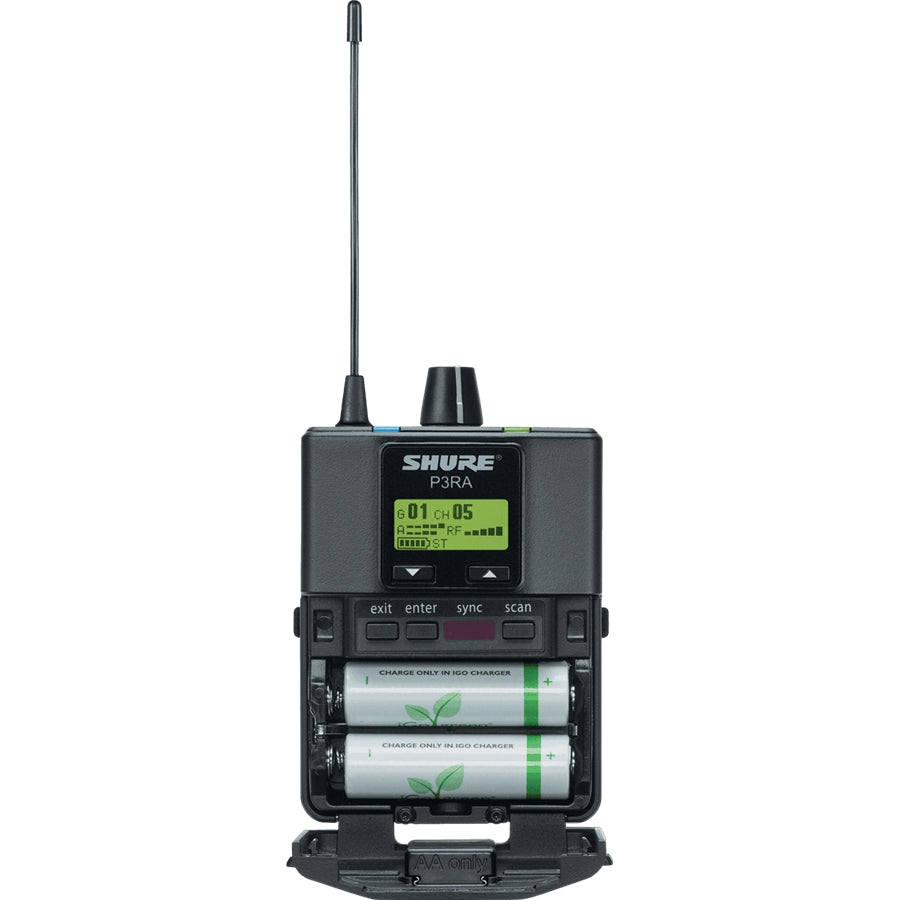 Shure P3RA PSM300 Pro Stereo Personal Monitor Bodypack Receiver. (L19)
