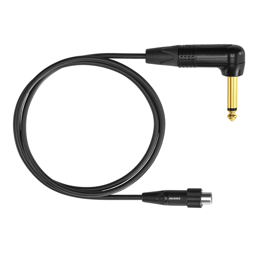 Shure WA307 1/4"/90° jack adapter and TA4F bodypack
