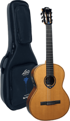 Lag CHV15E Chitarra Classica Elettrificata Natural con Gigbag