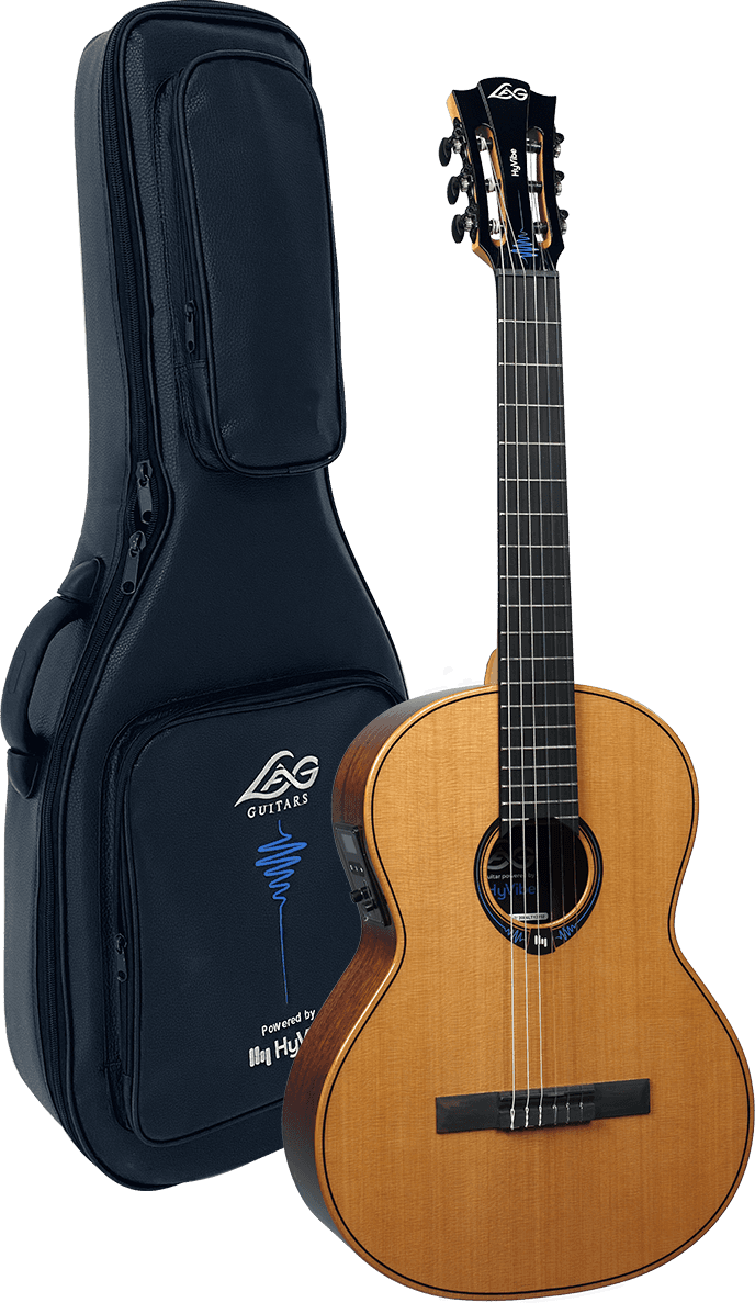 Lag CHV15E Chitarra Classica Elettrificata Natural con Gigbag