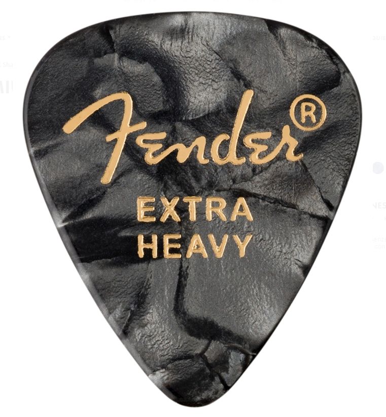 Fender Plettri 351 Black Moto Extra Heavy Pack 12 Pz