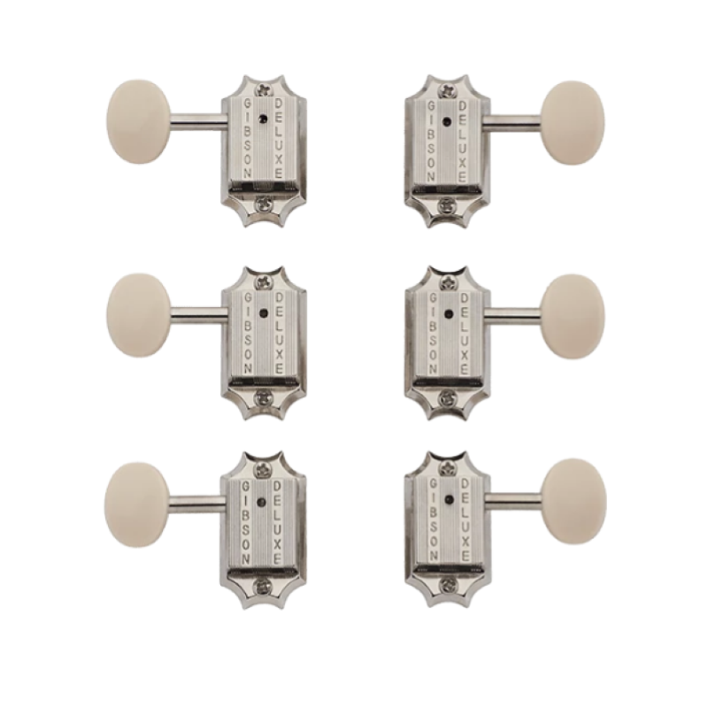 Gibson Deluxe White Button Tuner Set