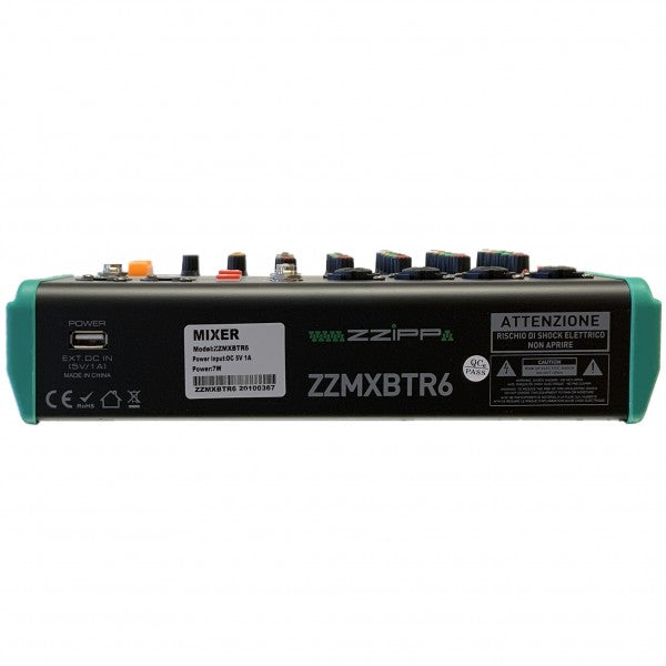 Zzipp Mixer Compatto 6 Canali con Multieffetto