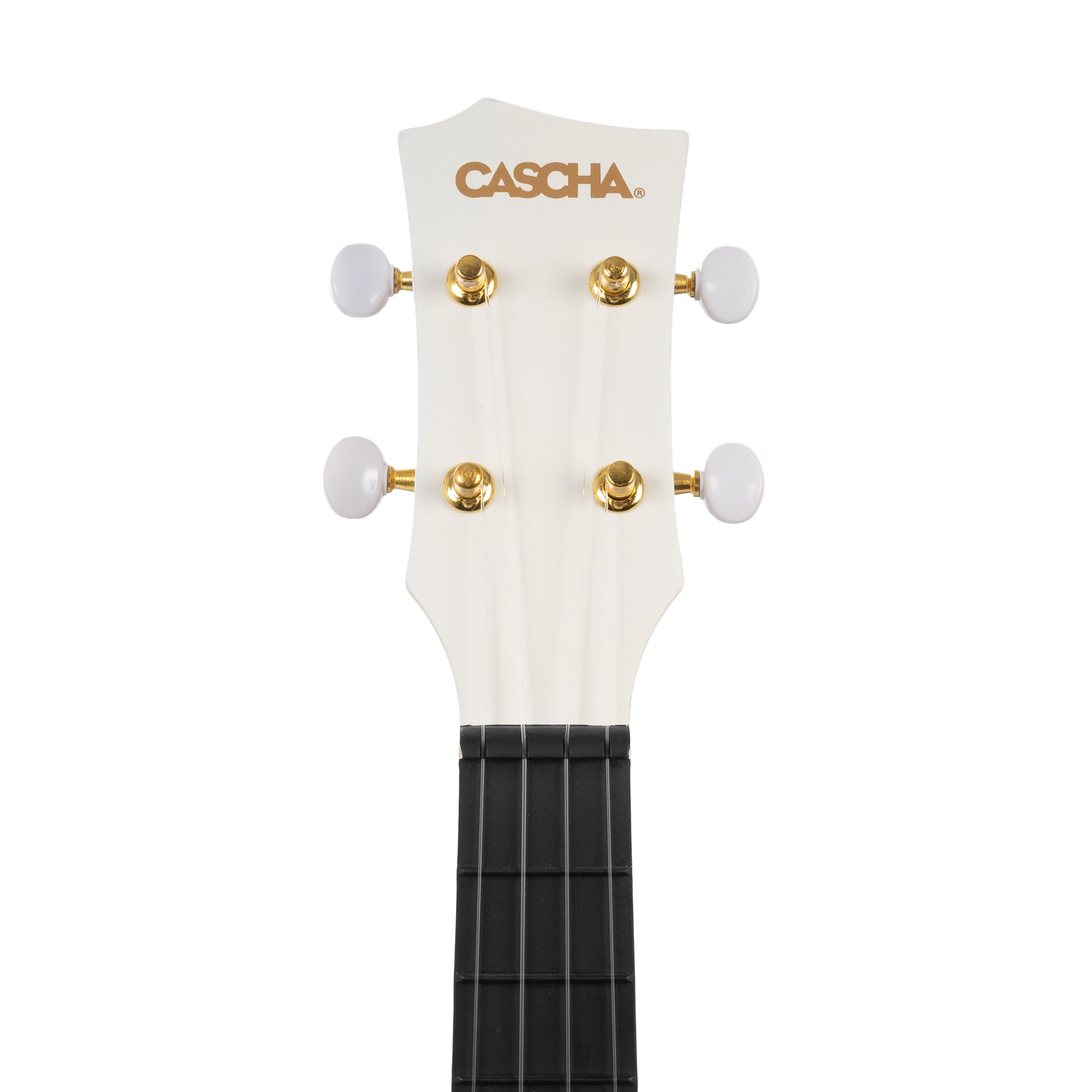 Cascha Ukulele Concerto in Carbonio Pack White con Borsa Tracolla e Plettri