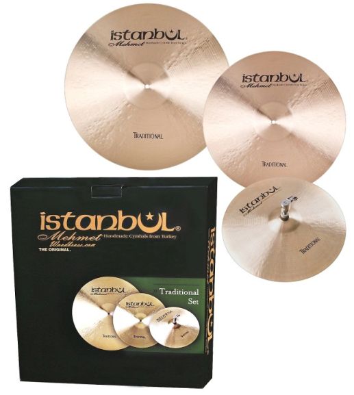 Istanbul Mehmet Traditional Set Medium Ride 20' HiHat 14' Crash 16' con Borsa
