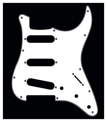 Boston Battipenna Per Chitarra Elettrica Sss 3 Strati White