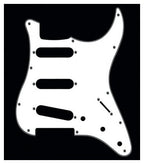 Boston Battipenna Per Chitarra Elettrica Sss 3 Strati White