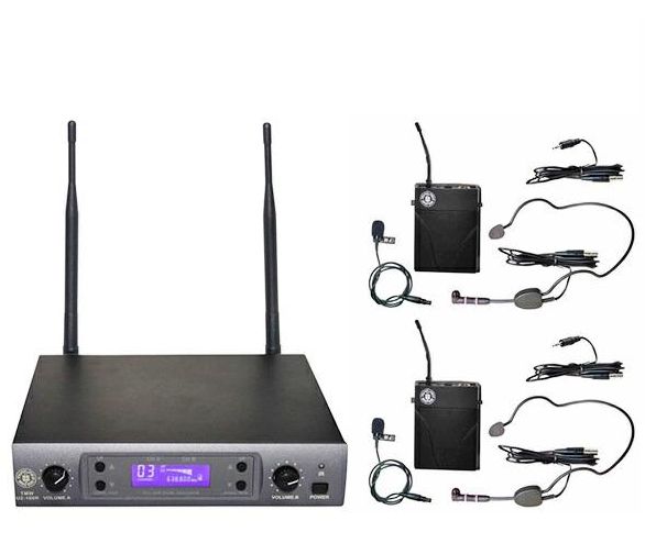 Topp Pro TMWU2100LTH Sistema Radiomicrofono 2 Bodypack e 2 Lavalier 2 Headset