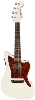 Fender Fullerton Jazzmaster Uke Concert Ukulele Olympic White