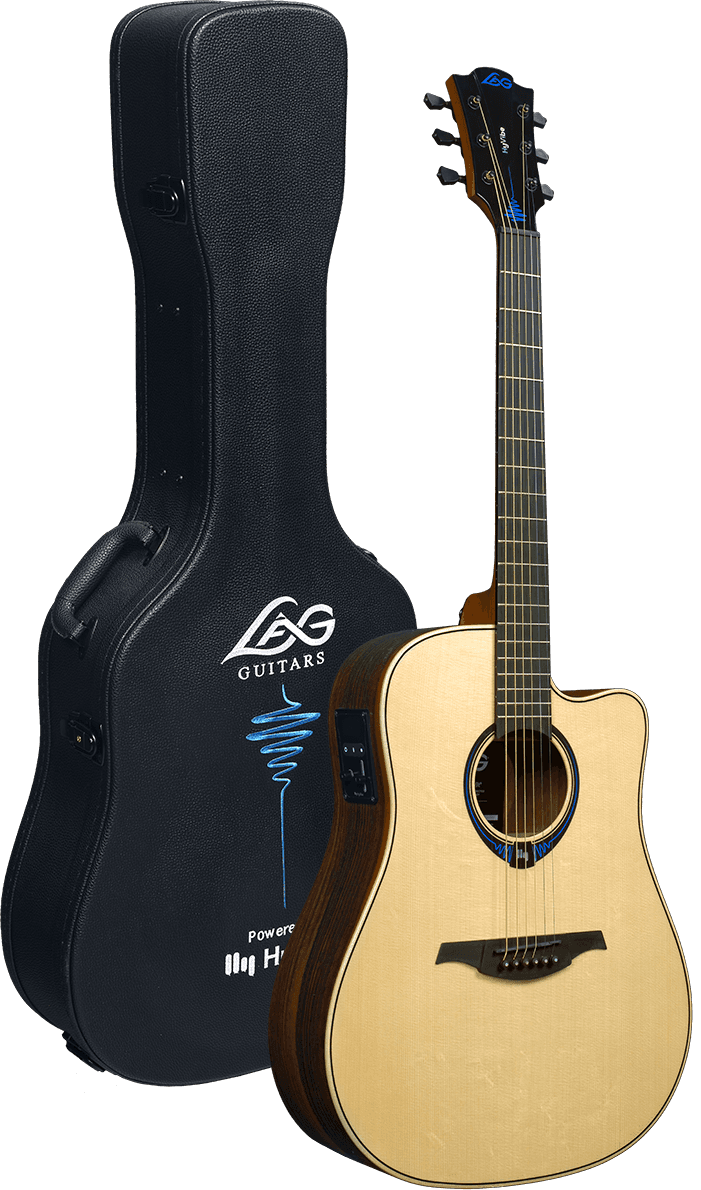 Lag Thv30Dce Chitarra Acustica Natural Con Hyvibe System