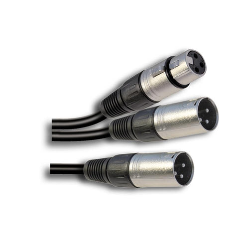 Audiodesign Cavo Adattatore a Y XLR M a XLR M / XLR F 30 cm