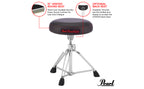 Pearl D1500 Sgabello per Batteria Serie Roadster