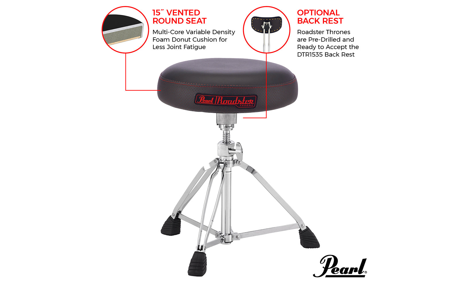 Pearl D1500 Sgabello per Batteria Serie Roadster