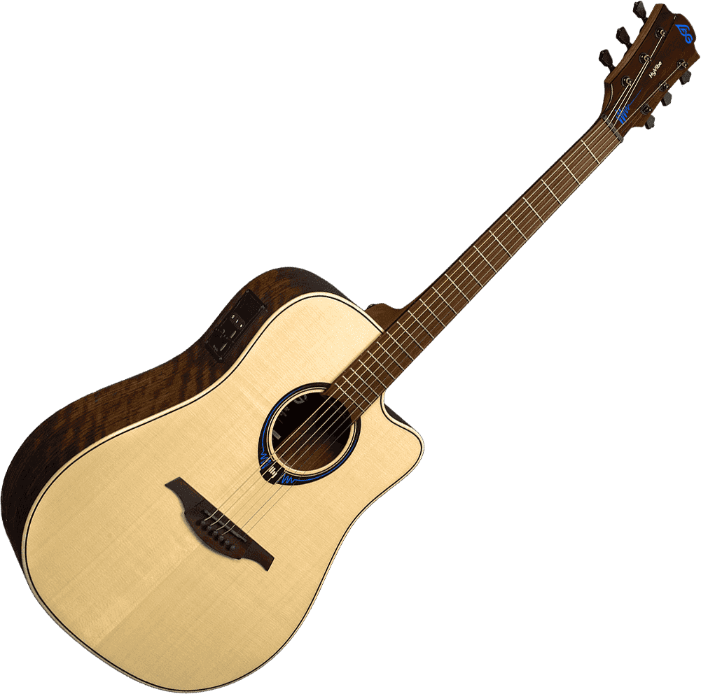 Lag Thv20Dce Chitarra Acustica Natural con Hyvibe System