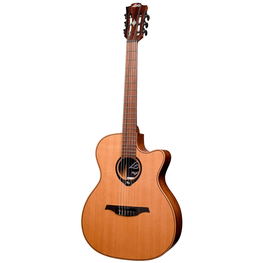 LAG HyVibe V2 HV10-N-ACE Chitarra Acustica Smart Auditorium Cutaway Nylon