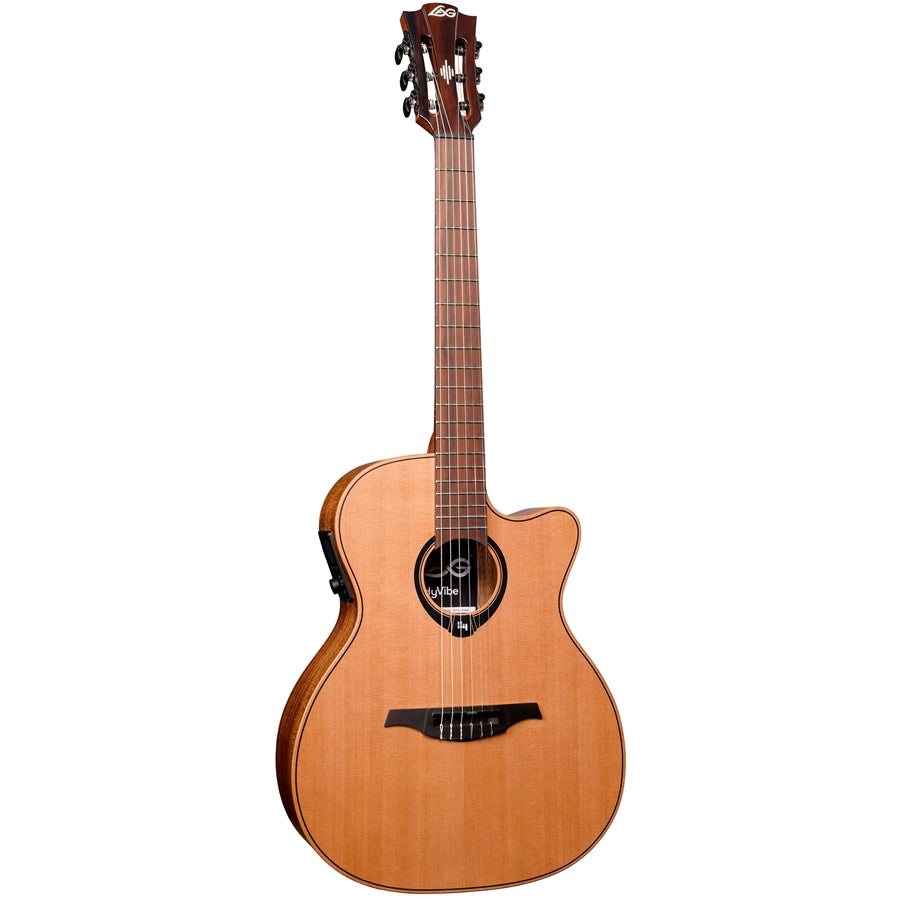 LAG HyVibe V2 HV10-N-ACE Chitarra Acustica Smart Auditorium Cutaway Nylon