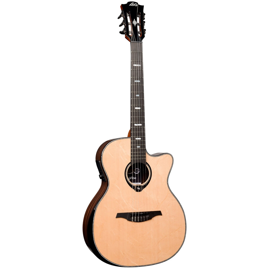 LAG HyVibe V2 HV50-N-ACE Chitarra Acustica Smart Auditorium Cutaway Nylon