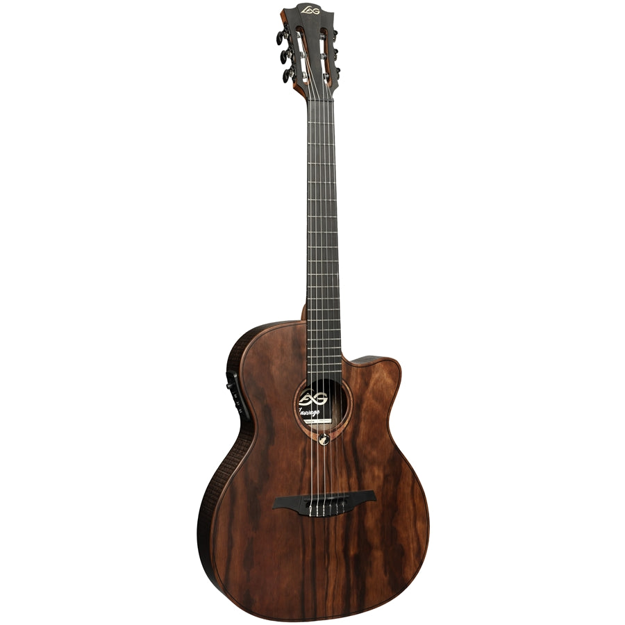 LAG SAUVAGE-N-ASCE Chitarra Acustica Nylon Auditorium Cutaway Slim