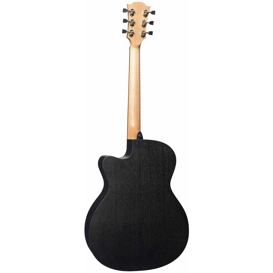 LAG T70ACE-B&B Auditorium Cutaway Acoustic Guitar EQ Black & Brown