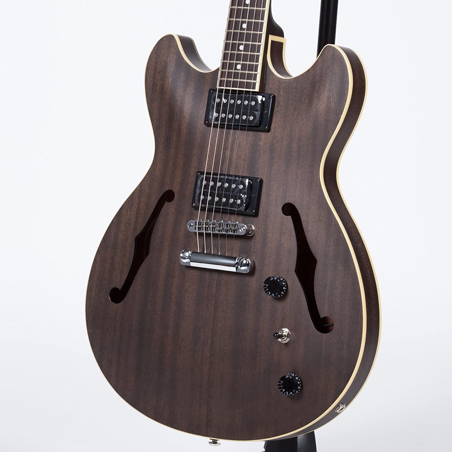 Ibanez As53Tkf Chitarra Semiacustica Transparent Black Flat