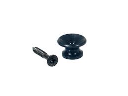 Boston Epppb Black Shoulder Strap Buttons V-shaped with Mounting Screws - Pair