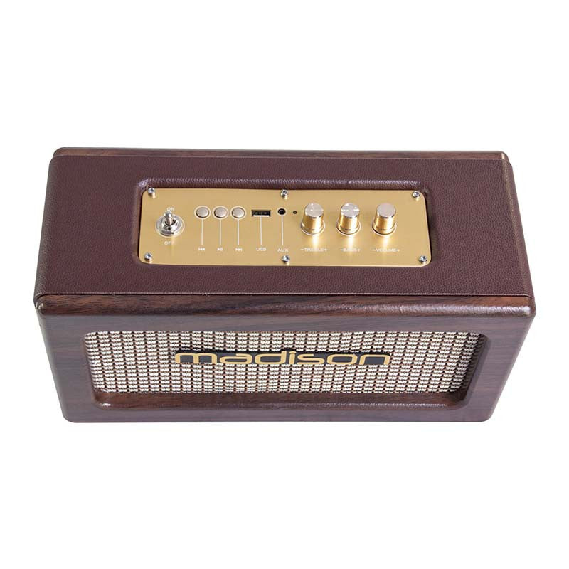 Madison Freesound Vintage Speaker Portatile con USB e Bluetooth