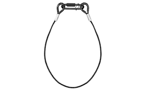SAF75 Safety Cable 75cmx3mm 30kg BLK