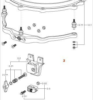 Tama Mam10 For Tom 10' Chrome Star-Cast Bracket And Clamps