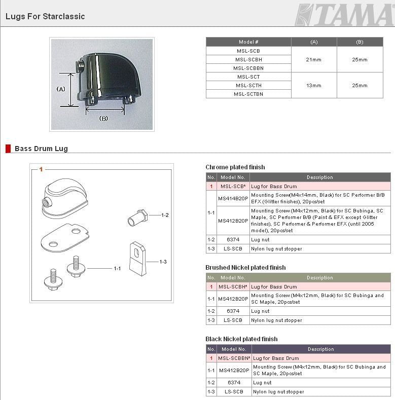 Tama Msl-Scbbn Bloccheto Grancassa Starclassic