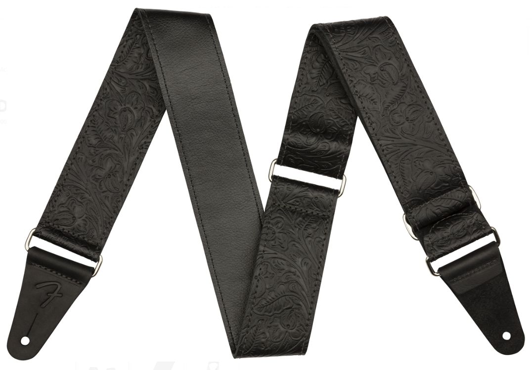 Fender Tooled Leather Guitar Strap Black