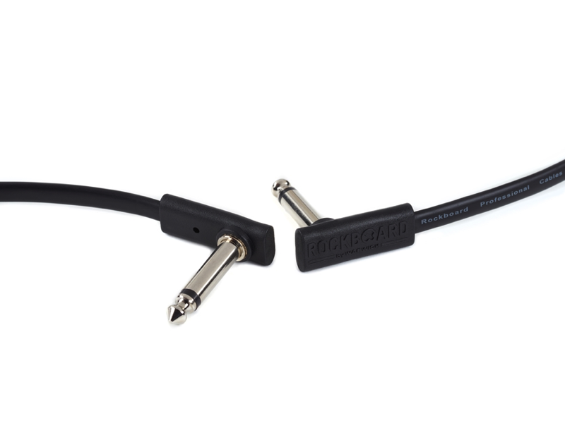 Rockboard Rbo Flat Patch Cable 60 Cm Black Straight Angled