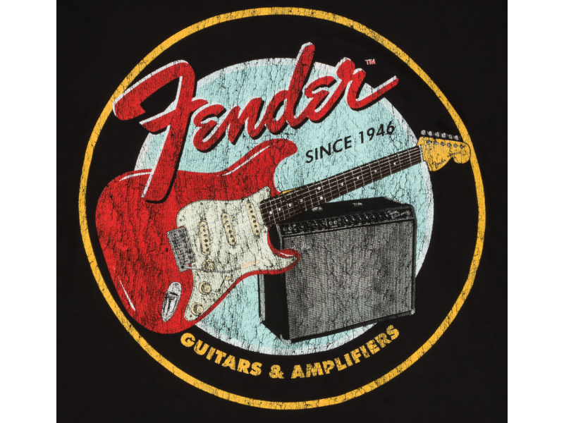 Fender T-Shirt 1946 Guitars & Amplifiers Vintage Black Medium