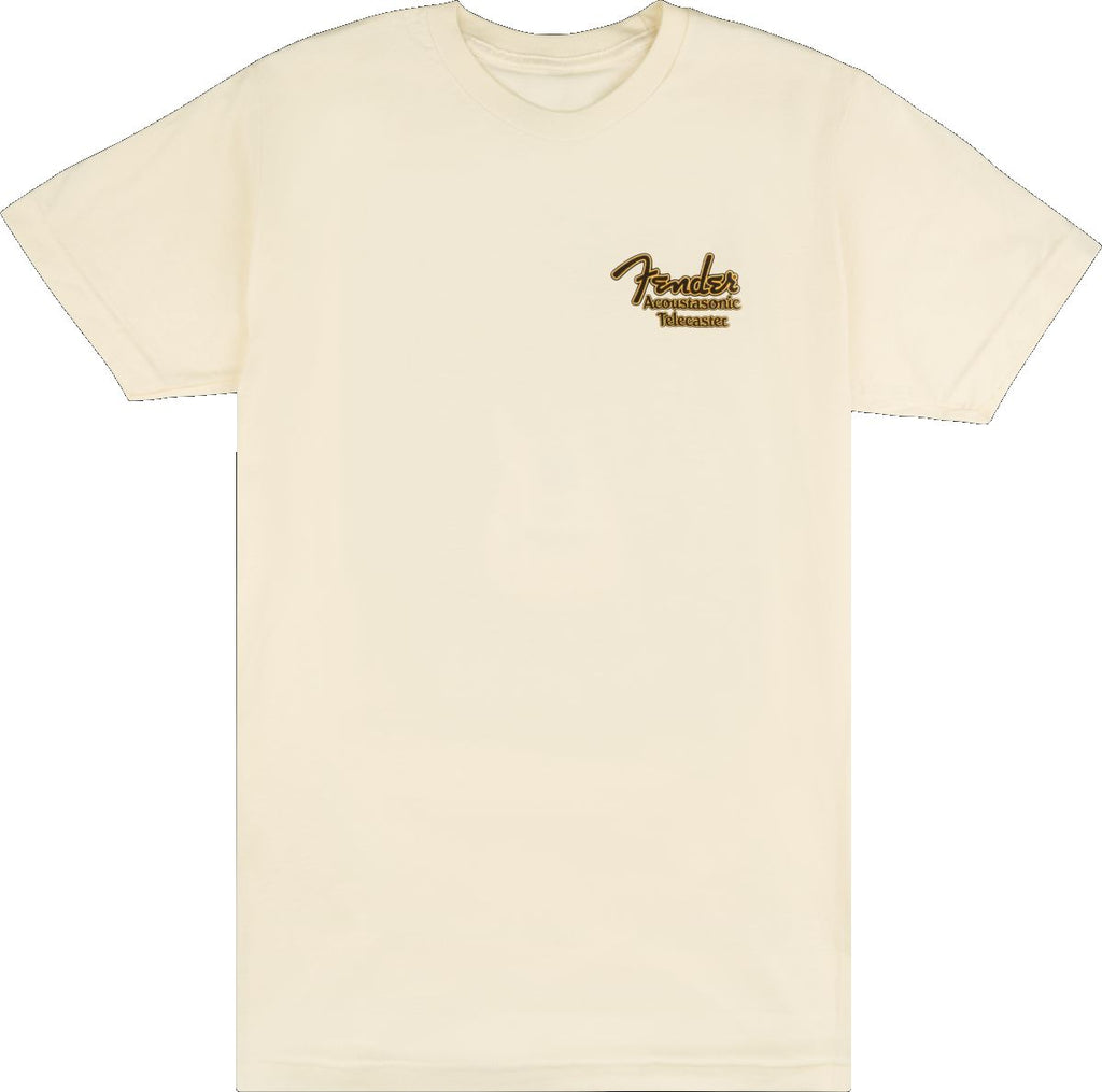 Fender Acoustasonic Tele T-Shirt Cream Medium