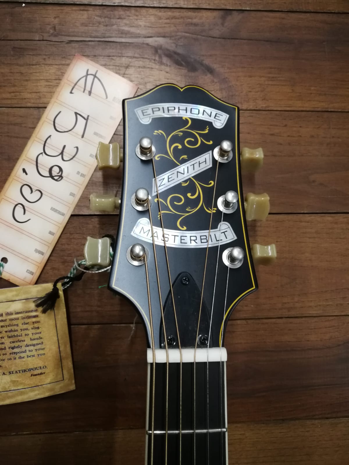 Epiphone Zenith F Hole Masterbild Vintage Sunburst