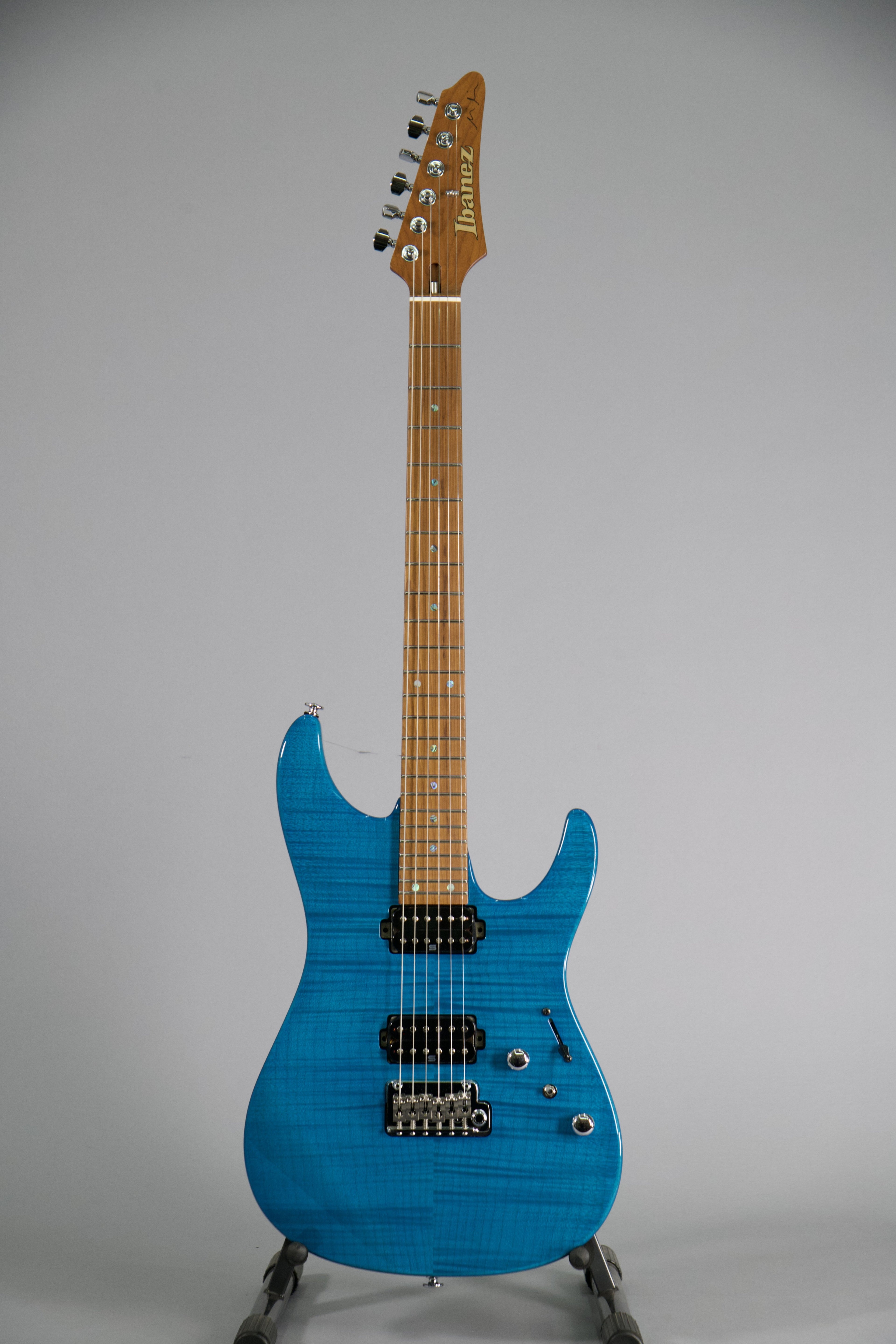 Ibanez MM1TAB Martin Miller Transparent Aqua Blue Chitarra Elettrica