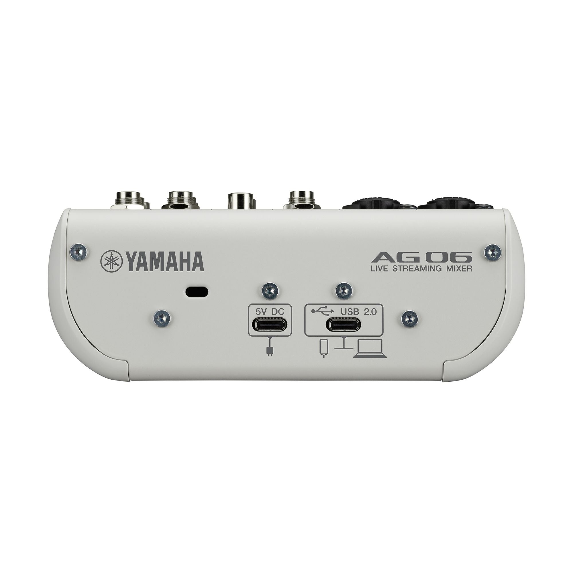 Yamaha AG06Mk2 White 6-Channel Live Streaming Mixer with USB and Audio Interface